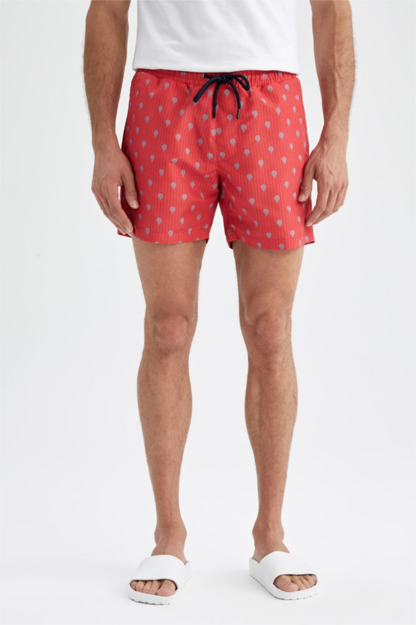 HOMME Rouge Short de Bain à motifs
