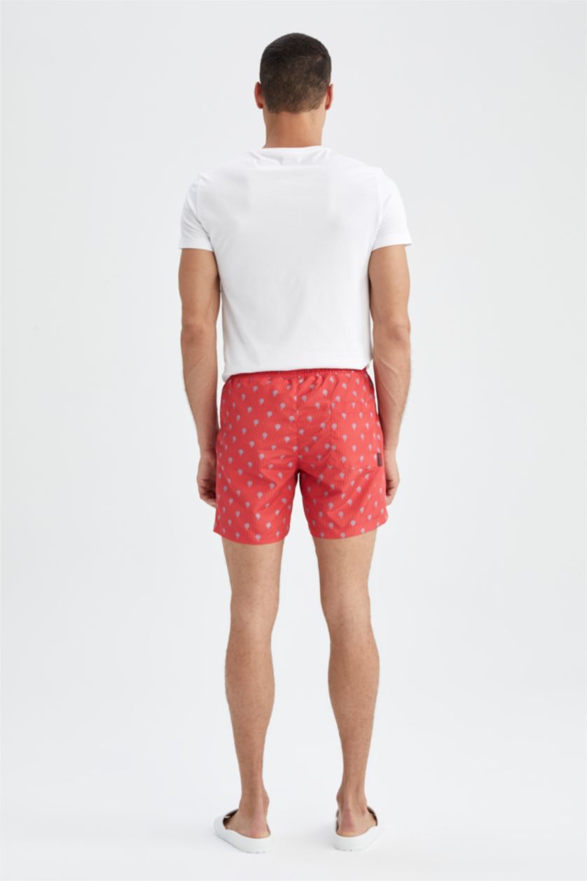 HOMME Rouge Short de Bain à motifs