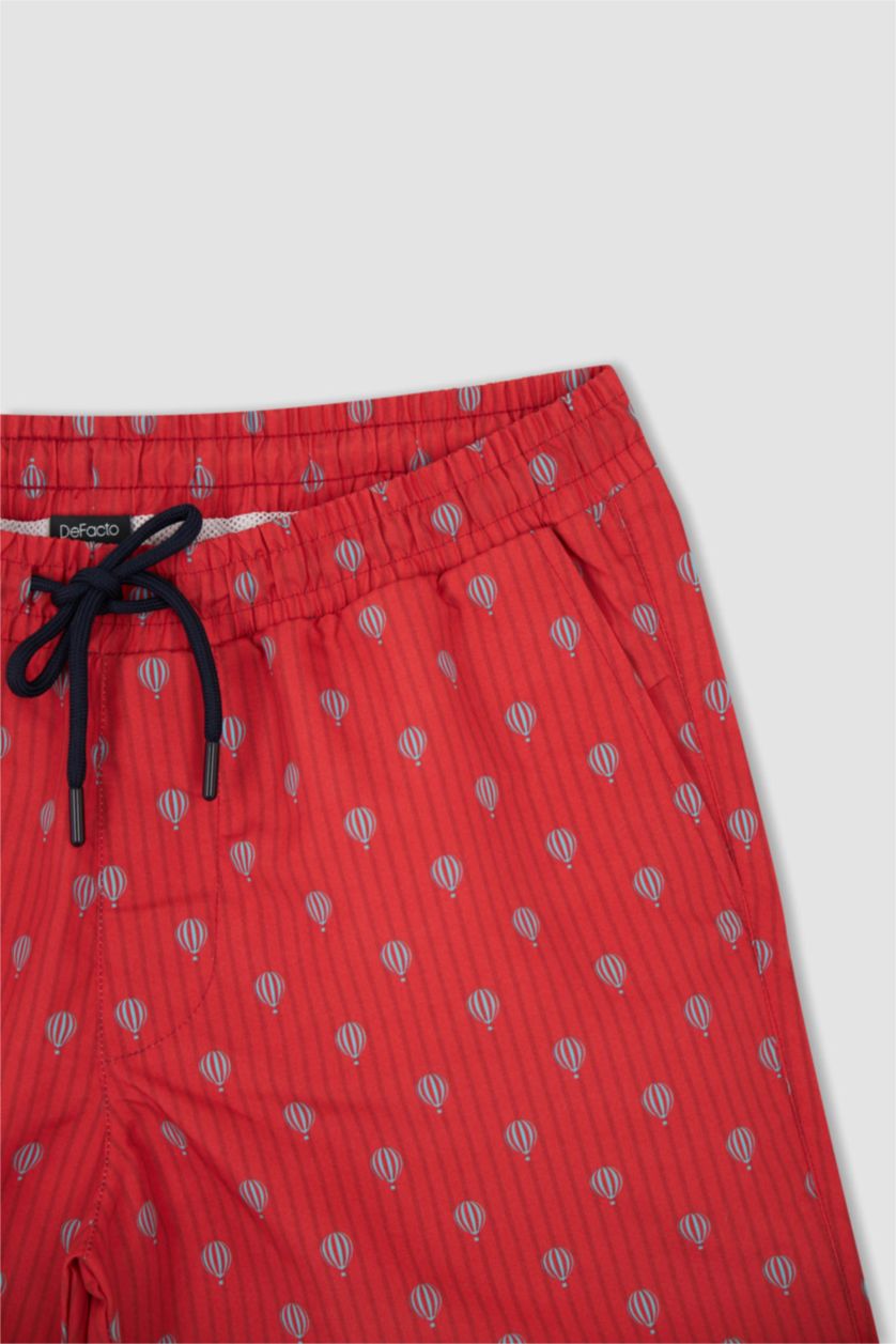 HOMME Rouge Short de Bain à motifs