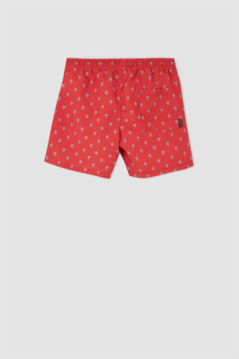 HOMME Rouge Short de Bain à motifs