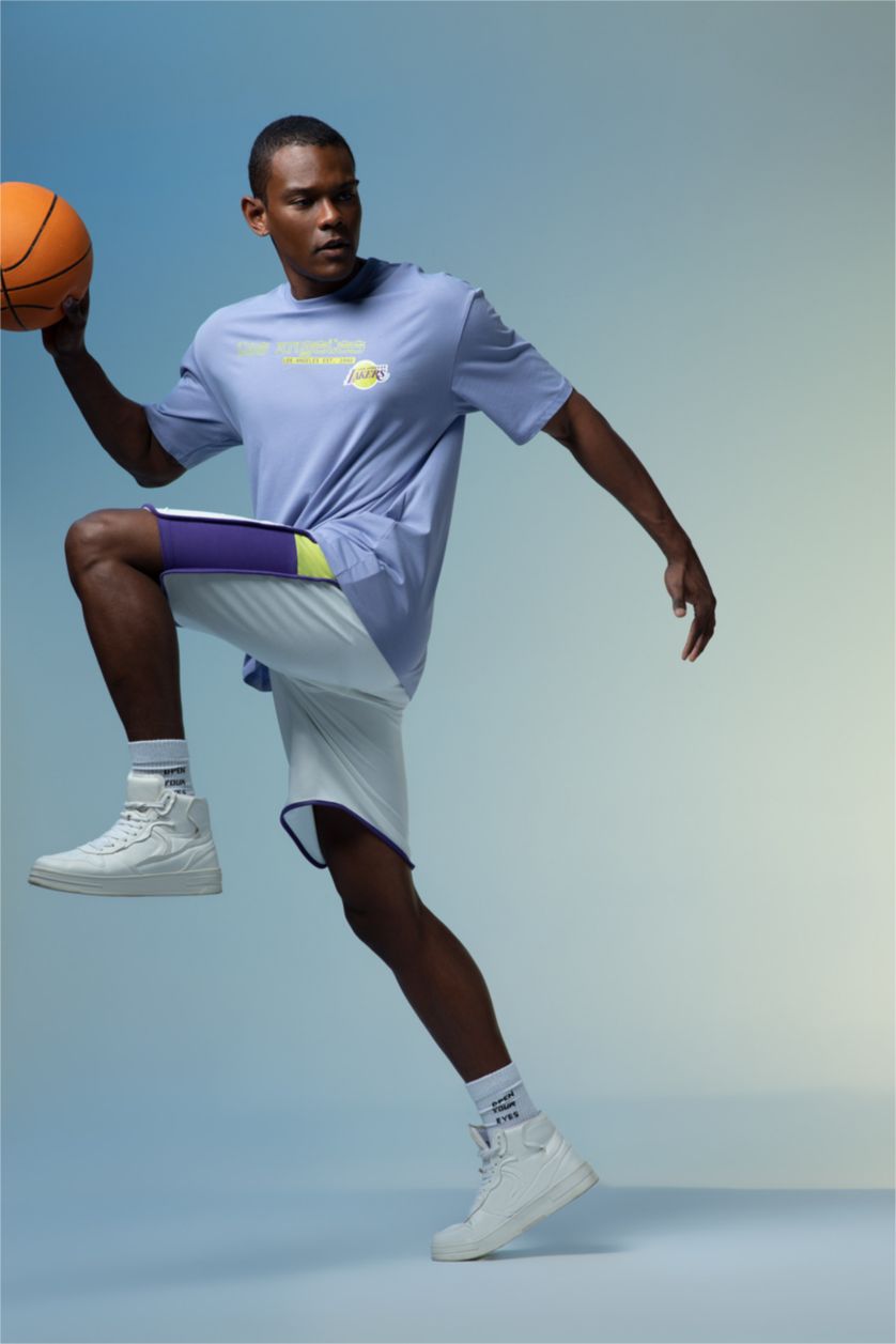 Erkek Ekru Regular Fit Sweatshirt Kumaşı Şort