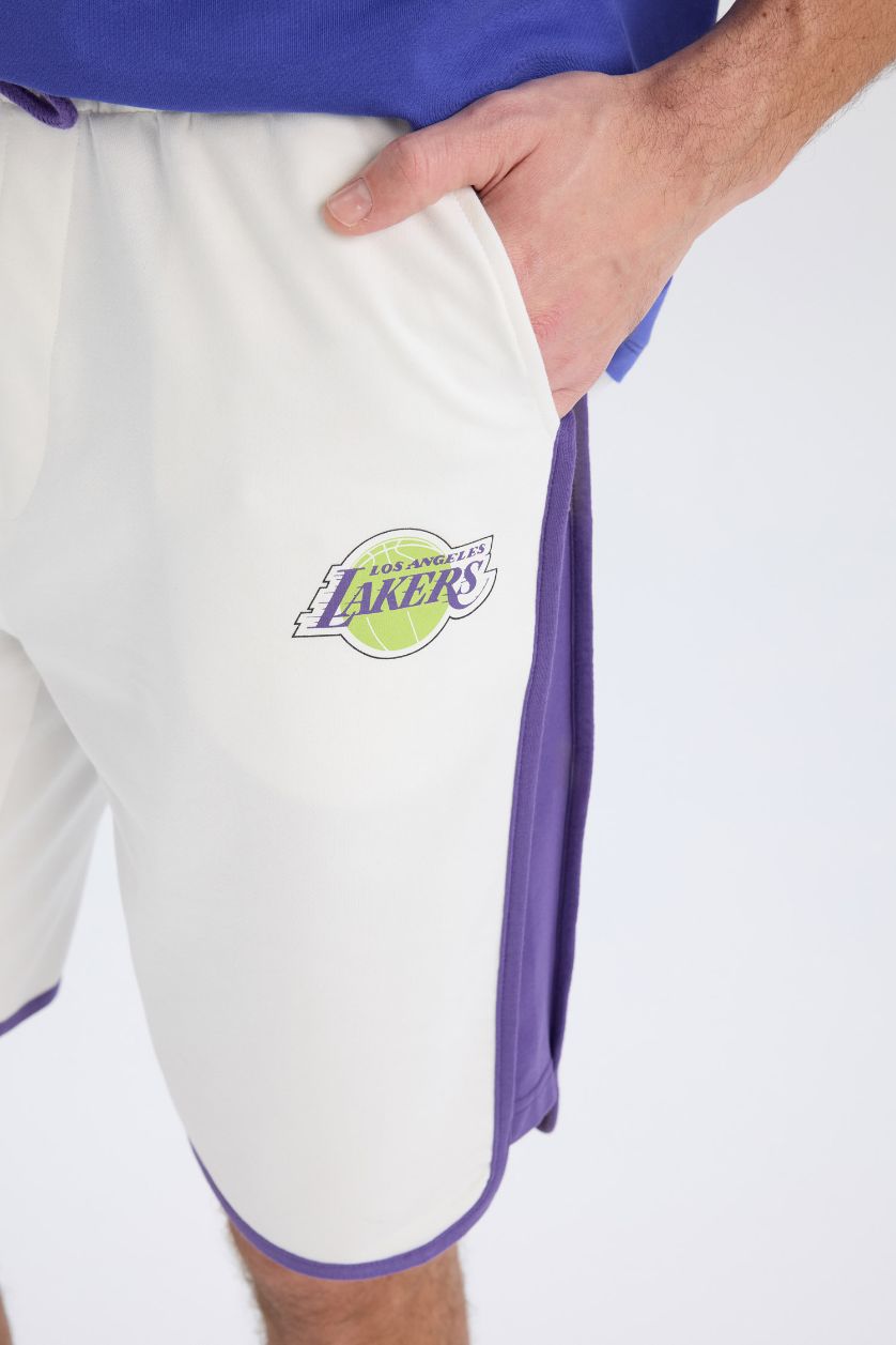 Ерлер экру NBA Los Angeles Lakers Лицензиялық Шолақ шалбар