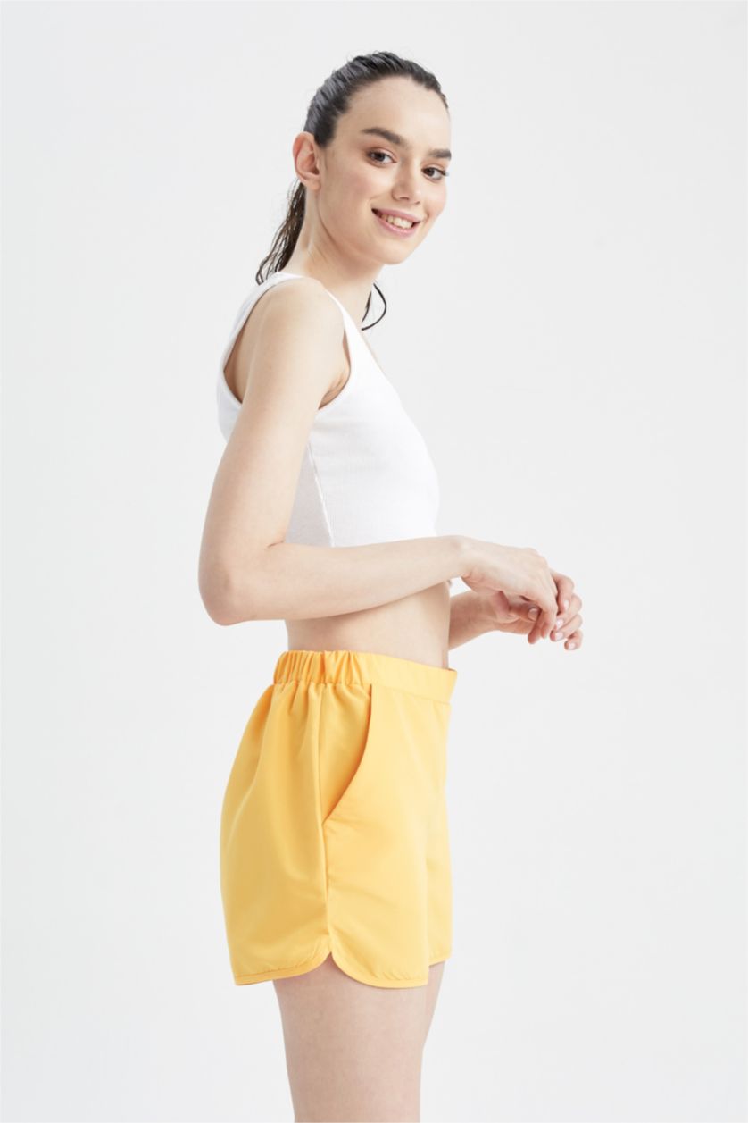 FEMME Jaune Micro short de bain coupe standard Fall In Love