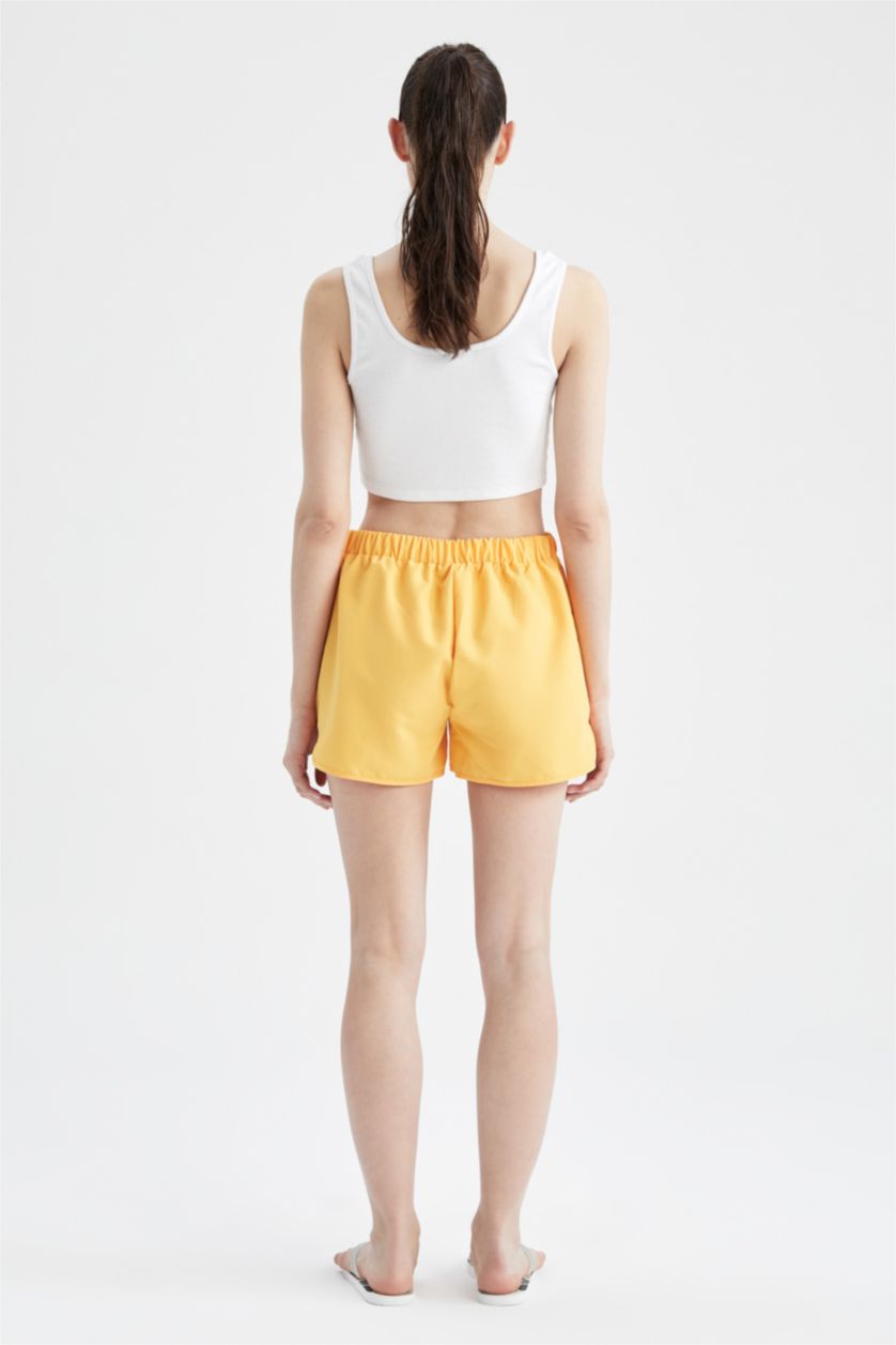 FEMME Jaune Micro short de bain coupe standard Fall In Love