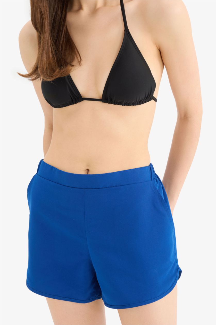 Әйелдерге Көк Fall in Love қалыпты пішім Тоқымалы жүзу шолақ шалбар