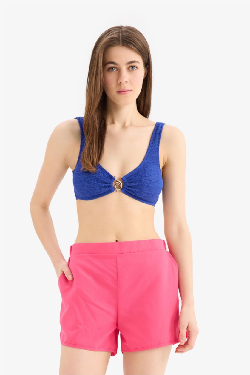 Әйелдерге Қою Қызғылт Fall in Love қалыпты пішім Тоқымалы жүзу шолақ шалбар