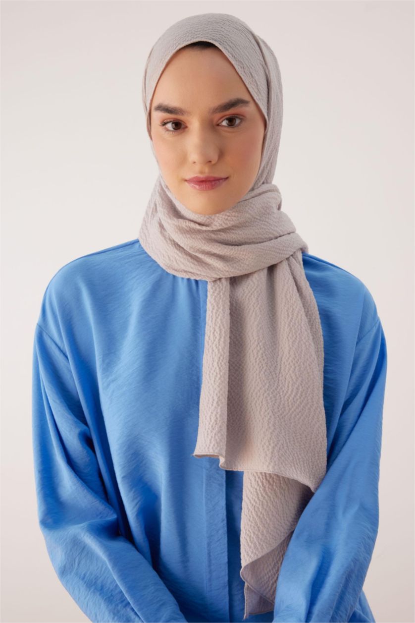 FEMME Gris Châle Crêpe Basique Femme