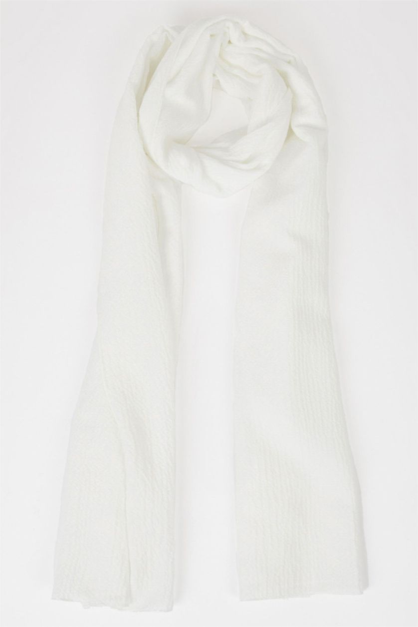 Kadın Kırık Beyaz Kadın Bürümcük Tesettür Şal