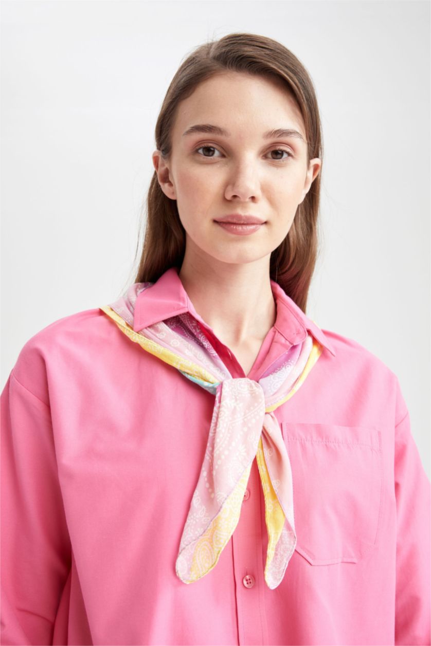 FEMME Jaune Châle en coton à motifs pour femmes