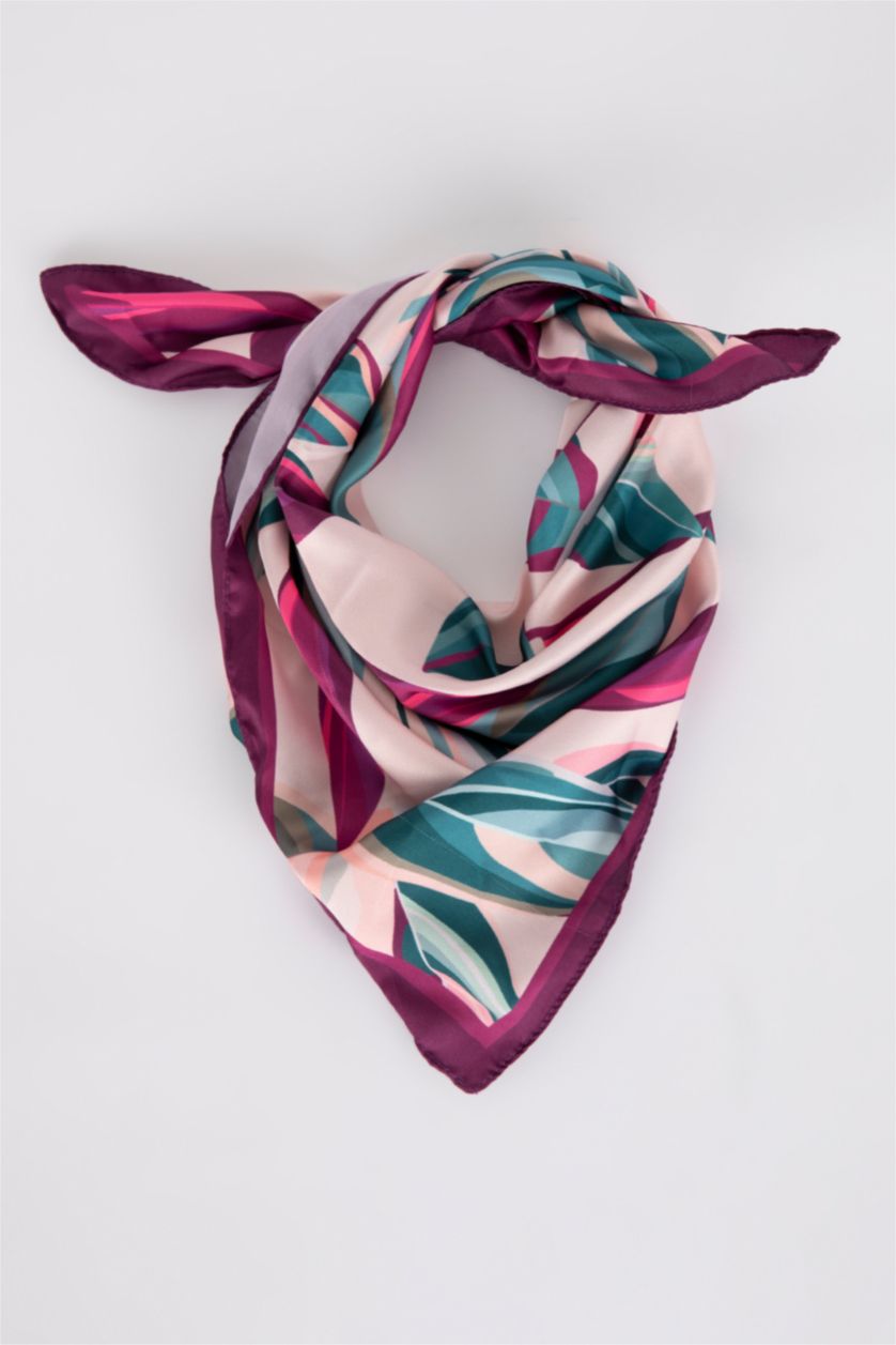 Женщины Темно-розовый Женский фуляр с принтом