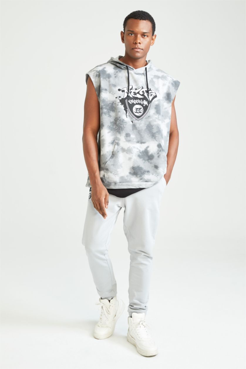 Erkek Açık Gri Slim Fit Sweatshirt Kumaşı Jogger