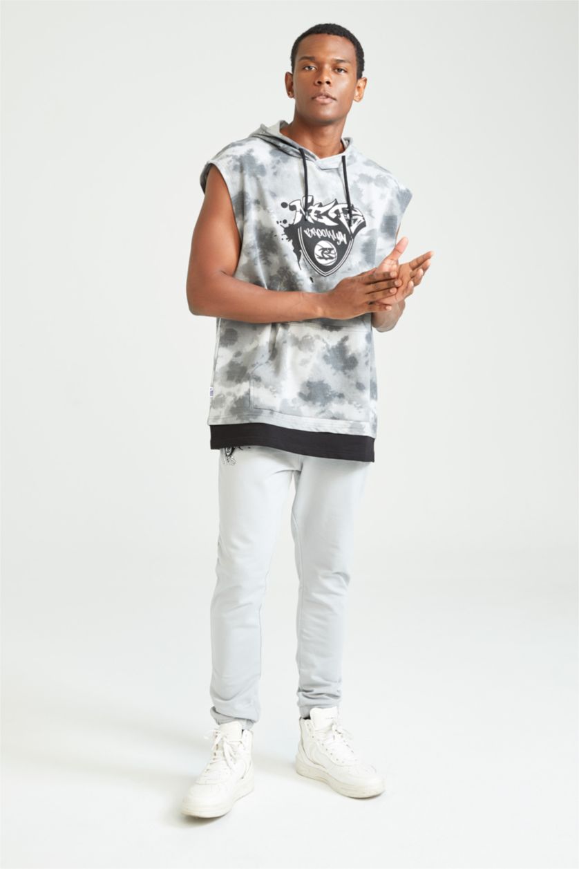 Erkek Açık Gri Slim Fit Sweatshirt Kumaşı Jogger