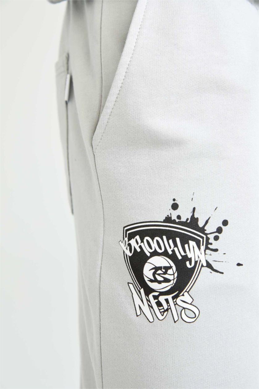 Erkek Açık Gri Slim Fit Sweatshirt Kumaşı Jogger