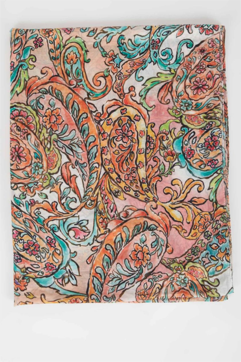 Женщины Оранжевый Женская шаль с принтом