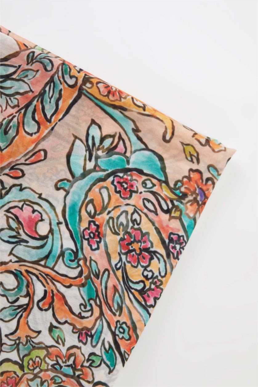 Женщины Оранжевый Женская шаль с принтом