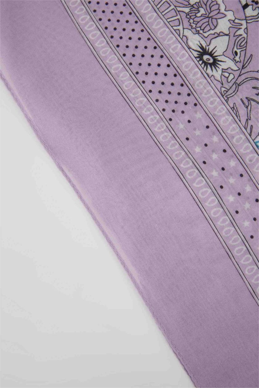 نساء أرجواني شال نسائي بتصميم زهري