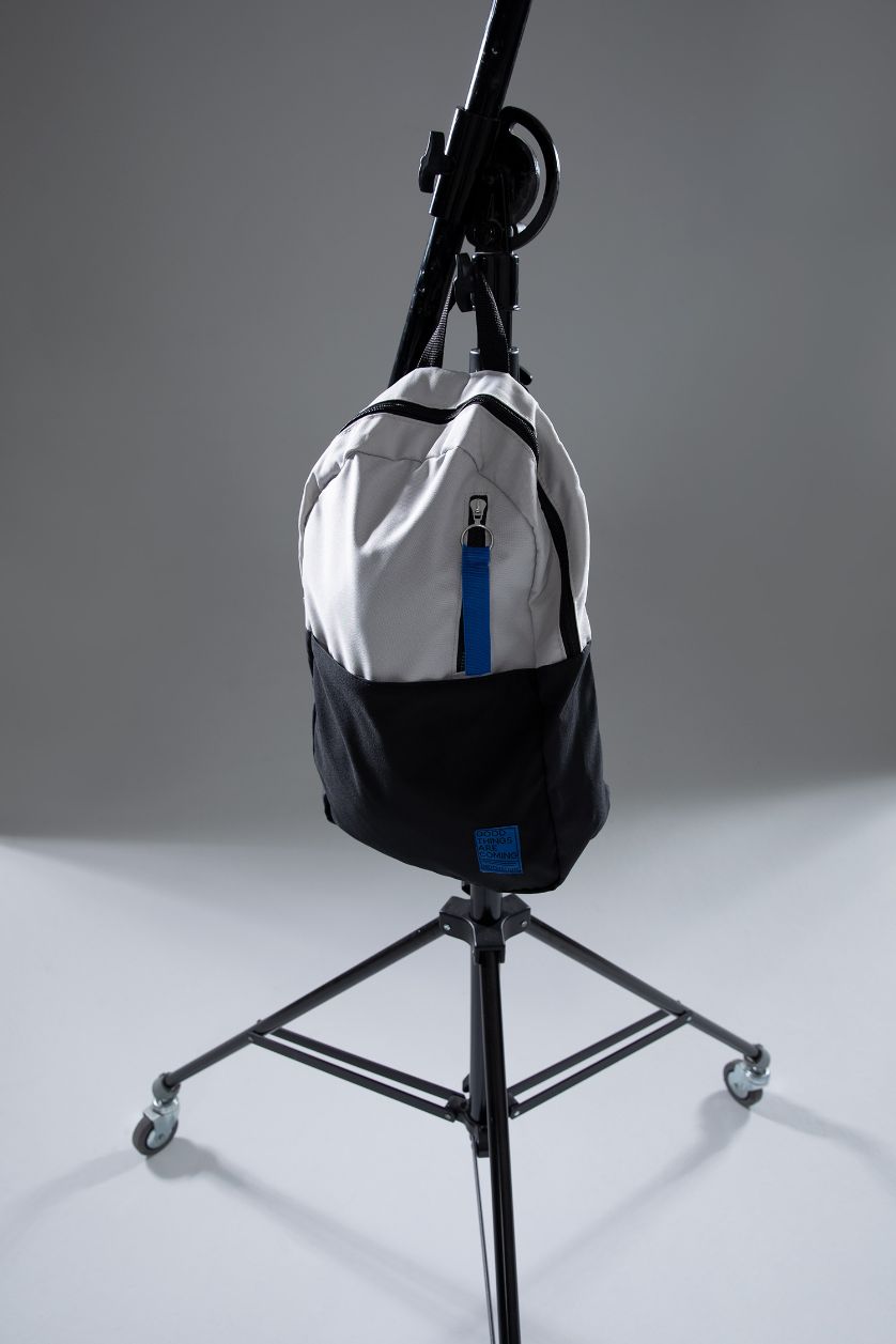 Erkek Gri Unisex Renk Bloklu Okul Sırt Çantası