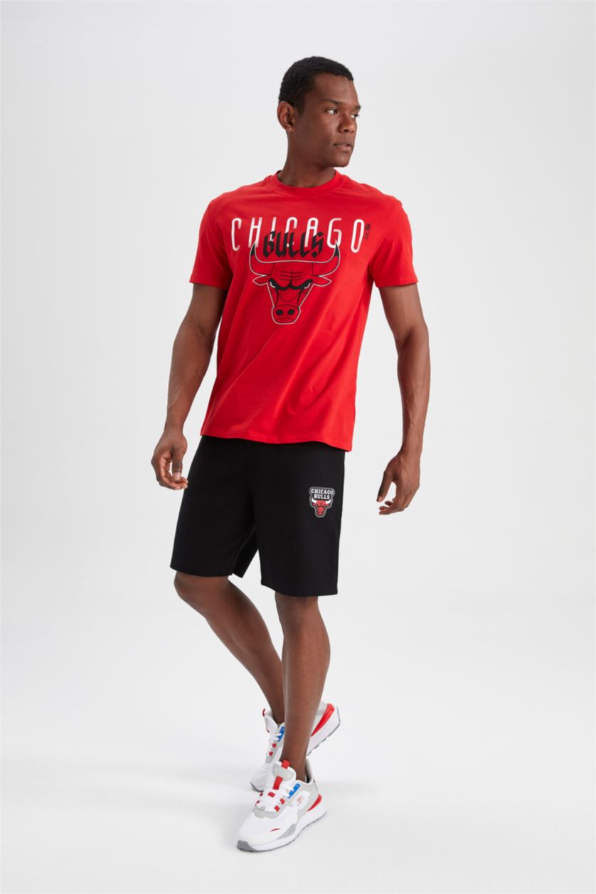 HOMME Noir Short Coupe Régulière NBA Chicago Bulls