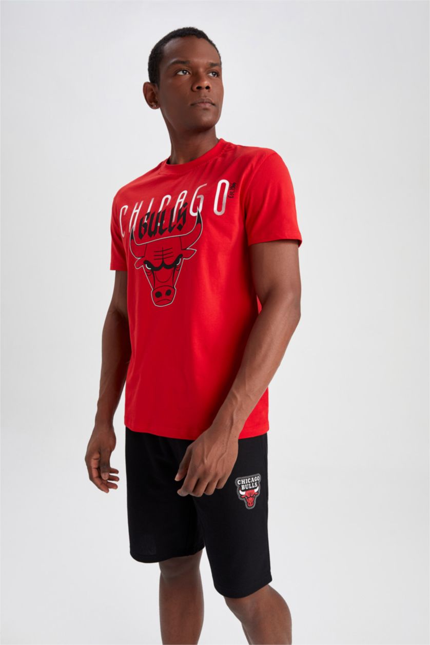 HOMME Noir Short Coupe Régulière NBA Chicago Bulls