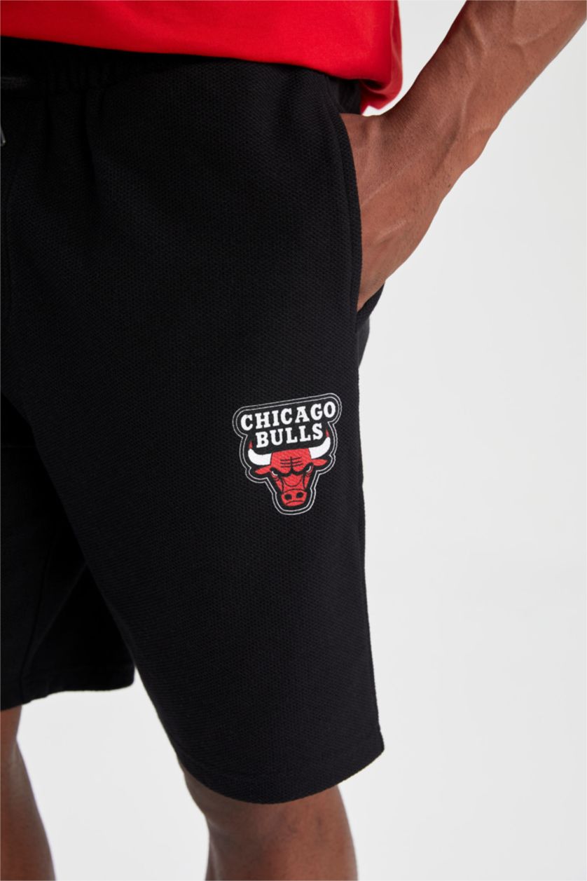 HOMME Noir Short Coupe Régulière NBA Chicago Bulls