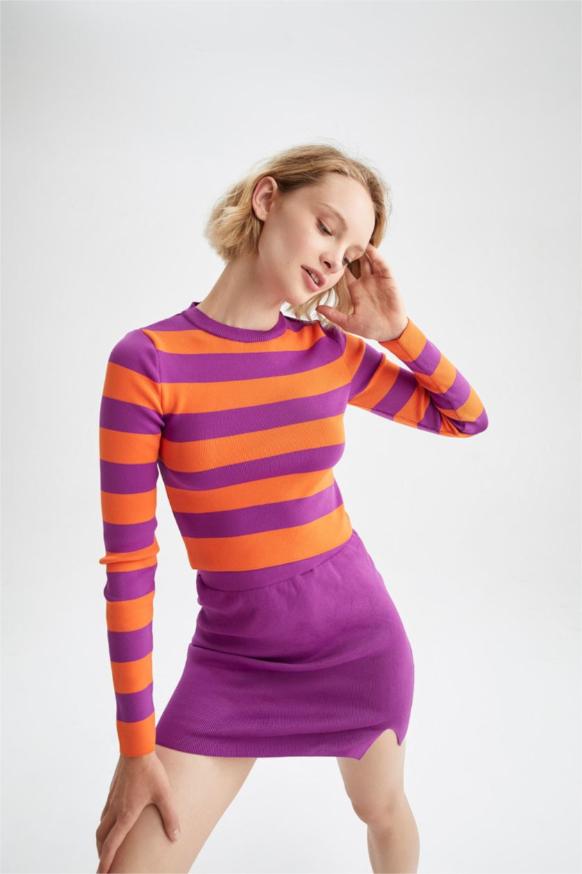 WOMAN Orange Slim Fit Pullover
