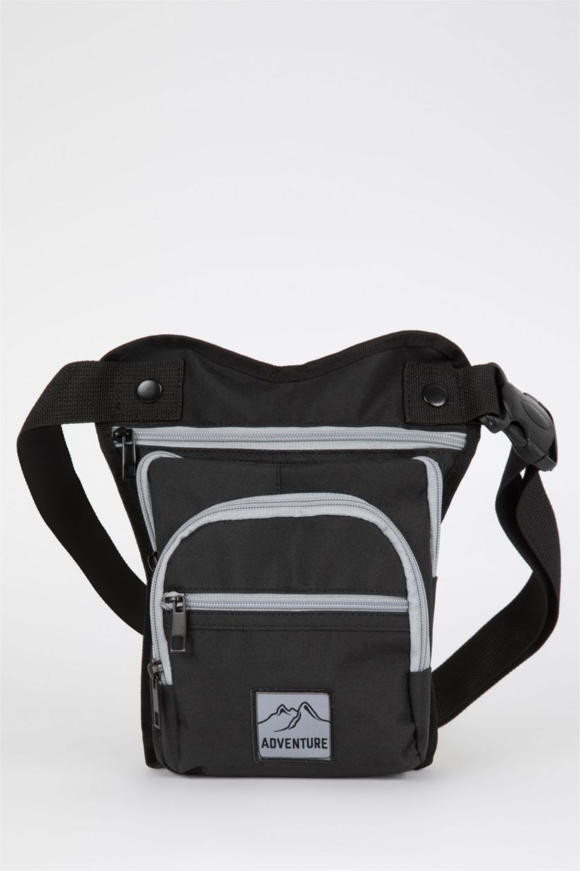 رجالي أسود شنطة خصر رجالي كبيرة