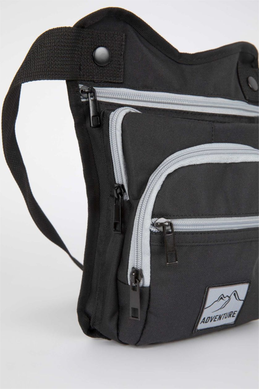 رجالي أسود شنطة خصر رجالي كبيرة