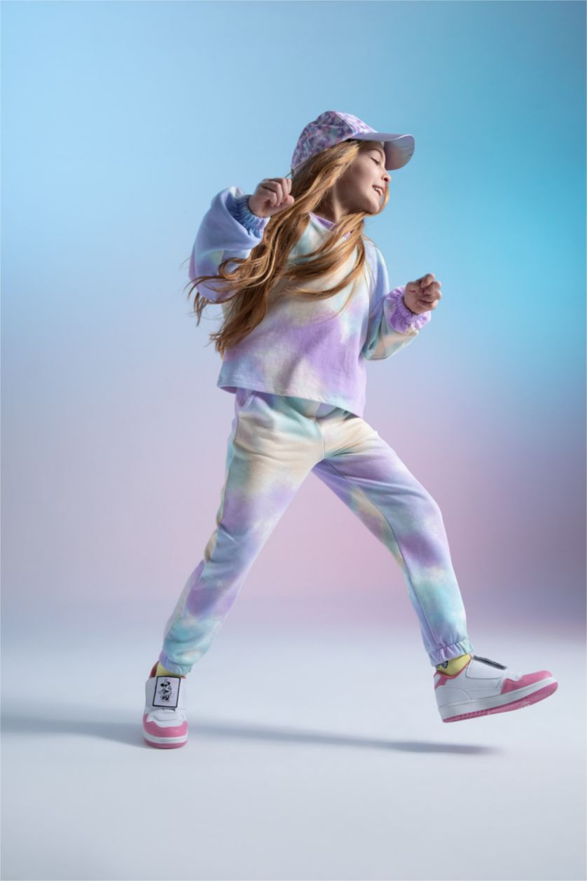 Girls & Teens Beige Girl Standard Fit Batik Print Joggers