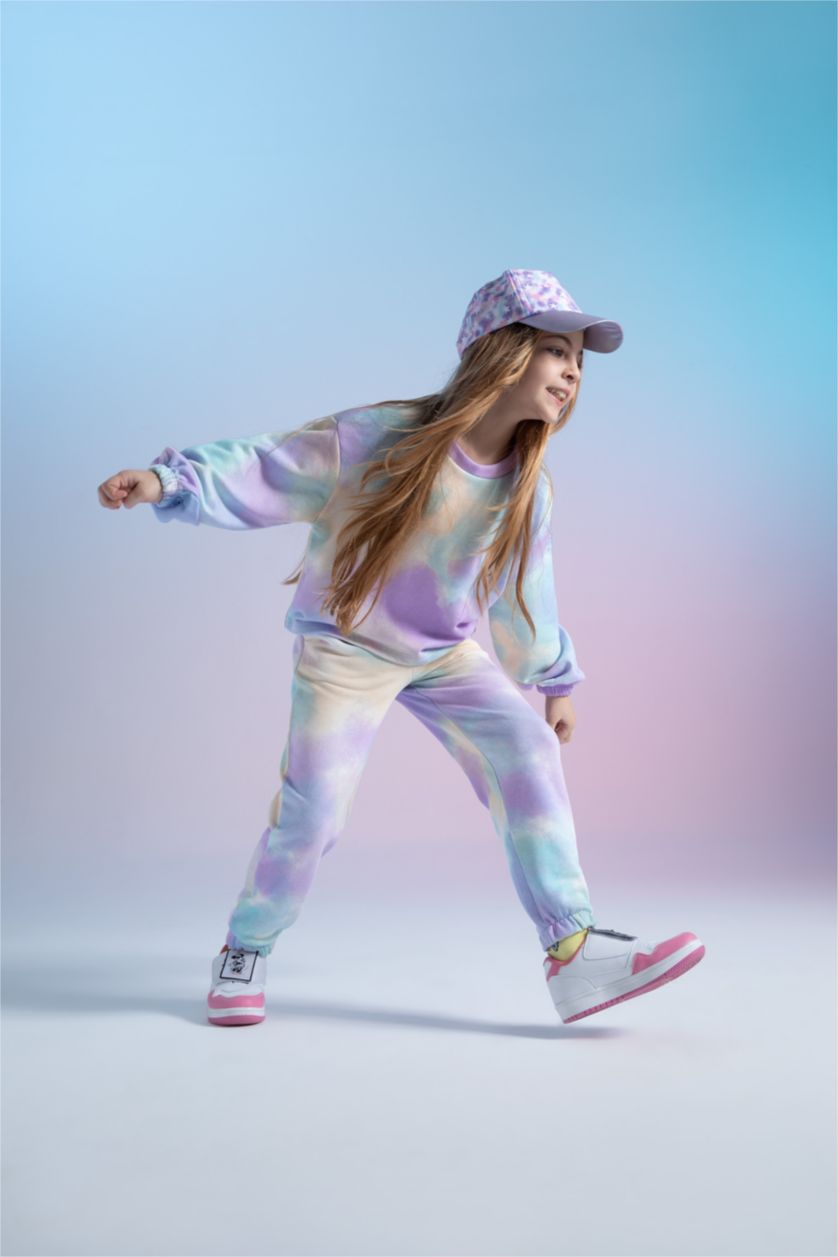 Girls & Teens Beige Girl Standard Fit Batik Print Joggers