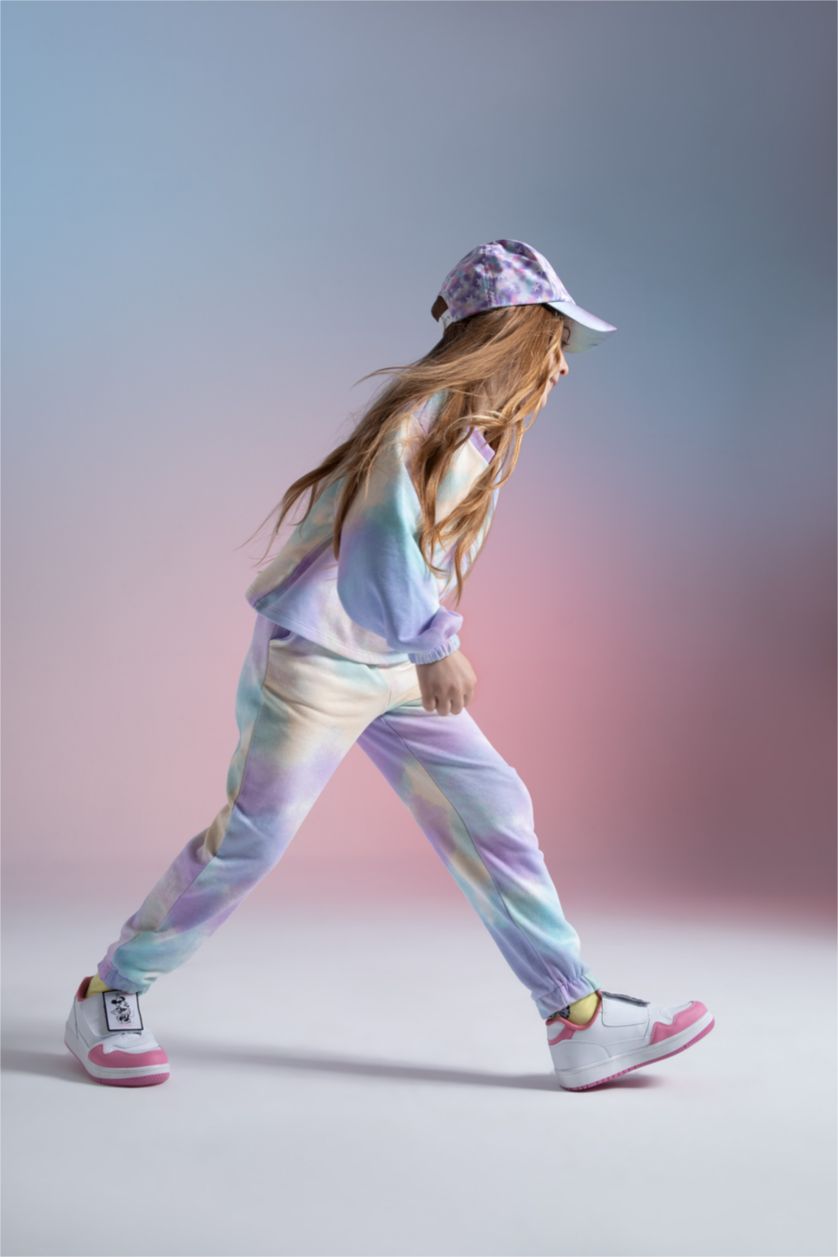 Girls & Teens Beige Girl Standard Fit Batik Print Joggers