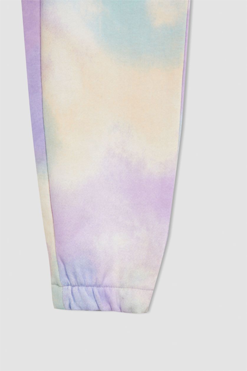 Girls & Teens Beige Girl Standard Fit Batik Print Joggers