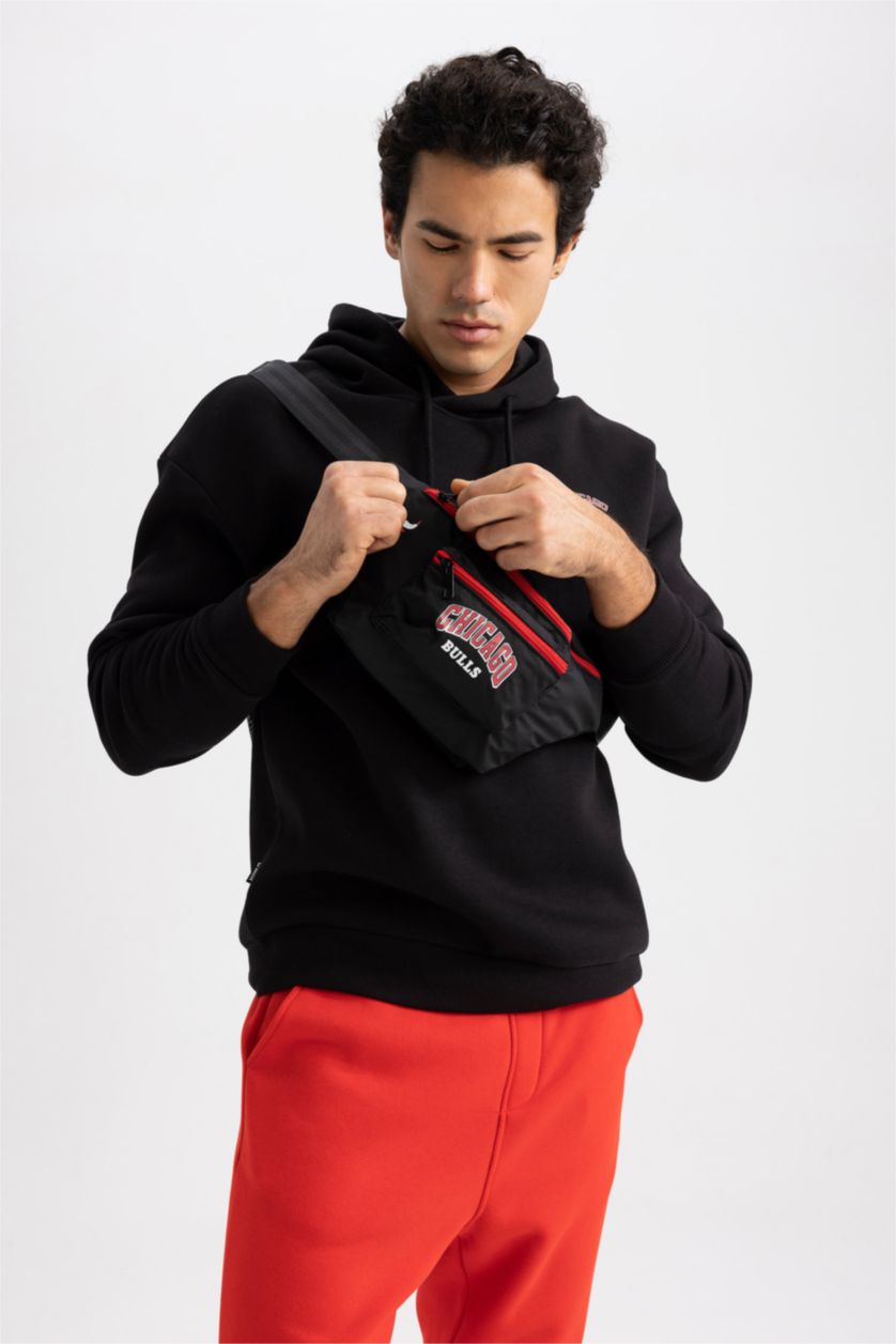 Мужчины Черный Поясная сумка NBA Chicago Bulls для мужчин