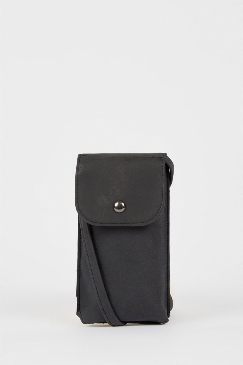 HOMME Noir Sac à bandoulière de téléphone pour Homme