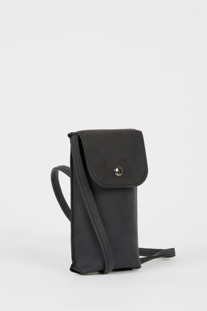 HOMME Noir Sac à bandoulière de téléphone pour Homme