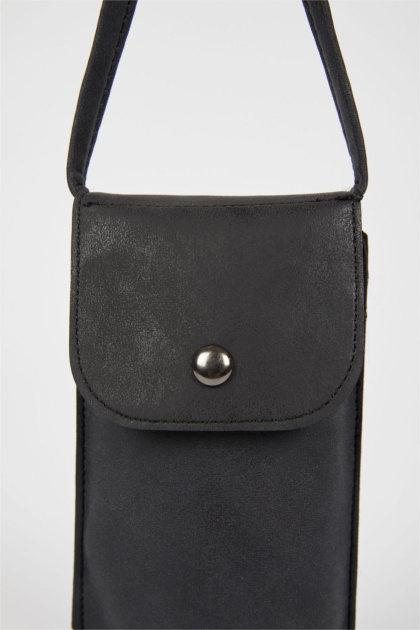 HOMME Noir Sac à bandoulière de téléphone pour Homme