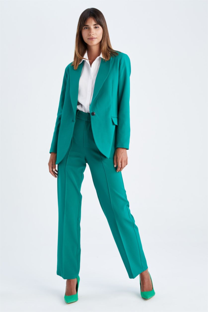 Woman Green Oversize Fit Blazer