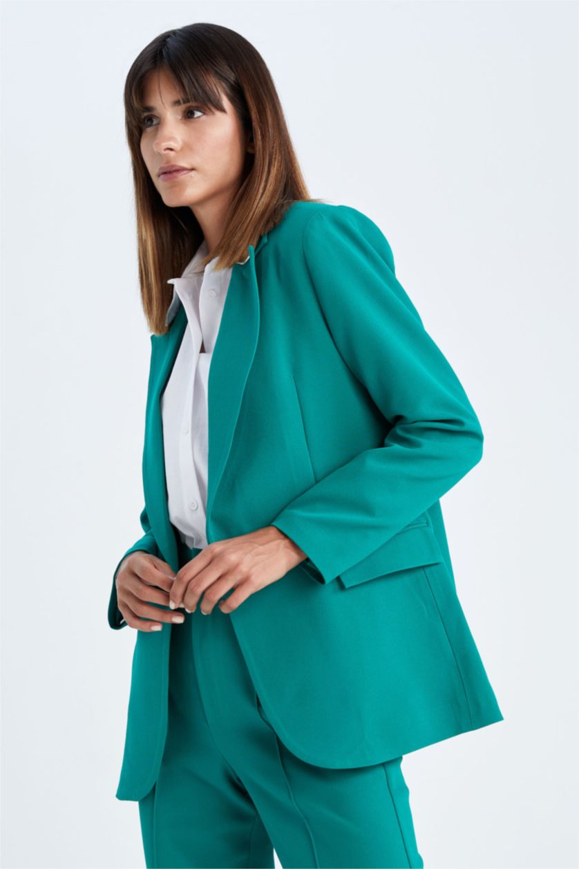 Woman Green Oversize Fit Blazer