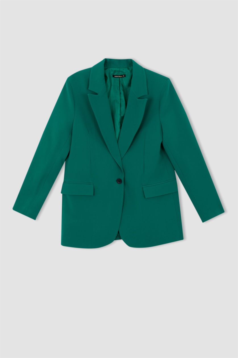 Woman Green Oversize Fit Blazer