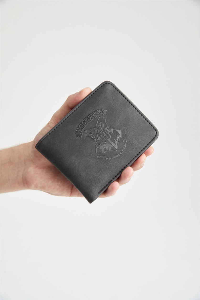 MAN Black Men's Harry Potter Licensed Faux Leather Wallet