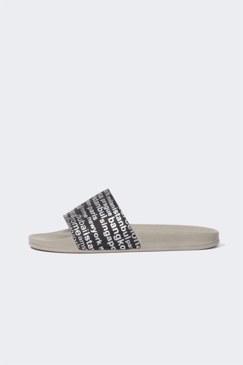 رجال أسود شبشب رجالي إيفا بشريط واحد