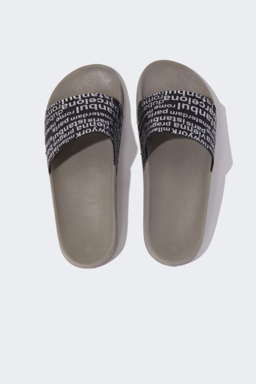 رجال أسود شبشب رجالي إيفا بشريط واحد