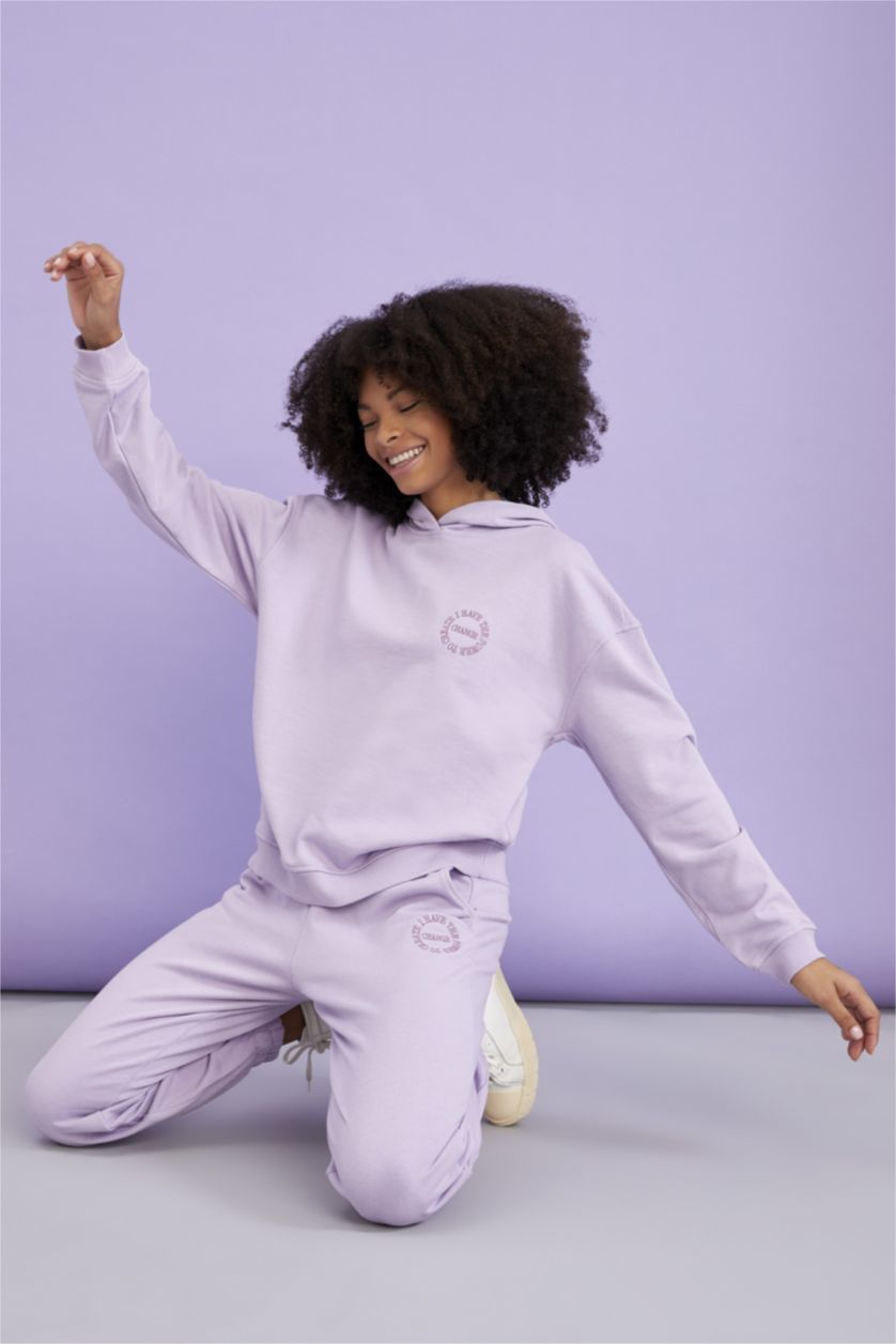 Mor Kadın Cropped Fıt Sweatshirt 2403377 | DeFacto