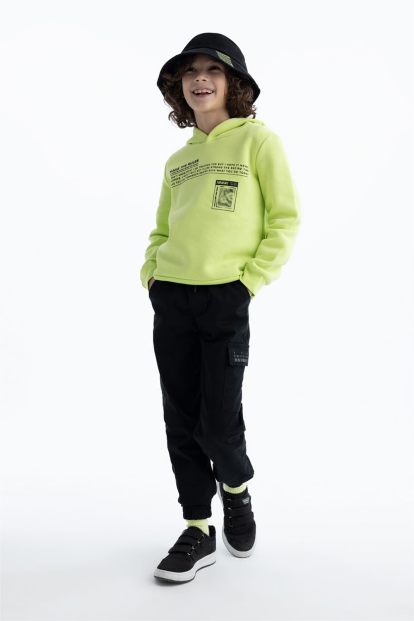 GARÇONS Vert Sweat À Capuche Regular Fit Pour Garçon