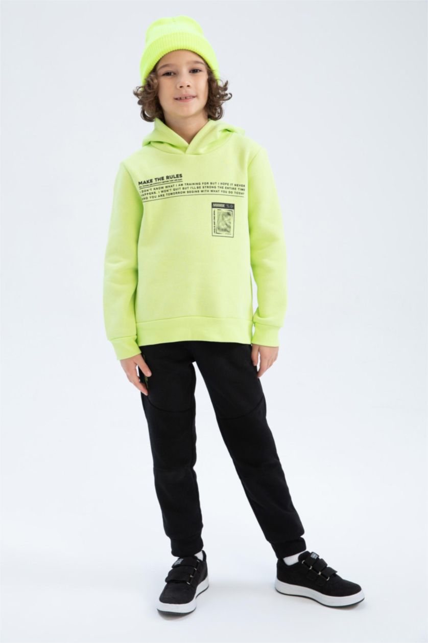 GARÇONS Vert Sweat À Capuche Regular Fit Pour Garçon
