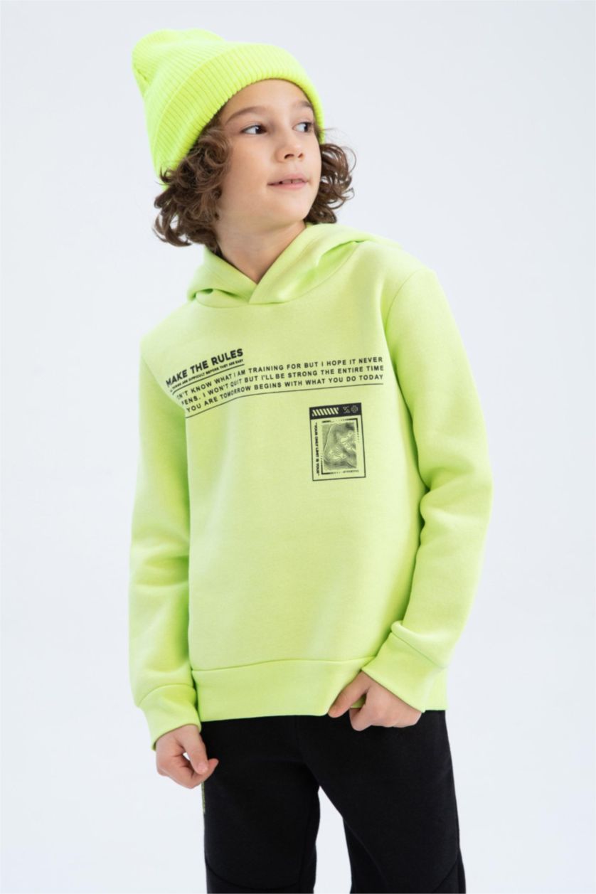 GARÇONS Vert Sweat À Capuche Regular Fit Pour Garçon