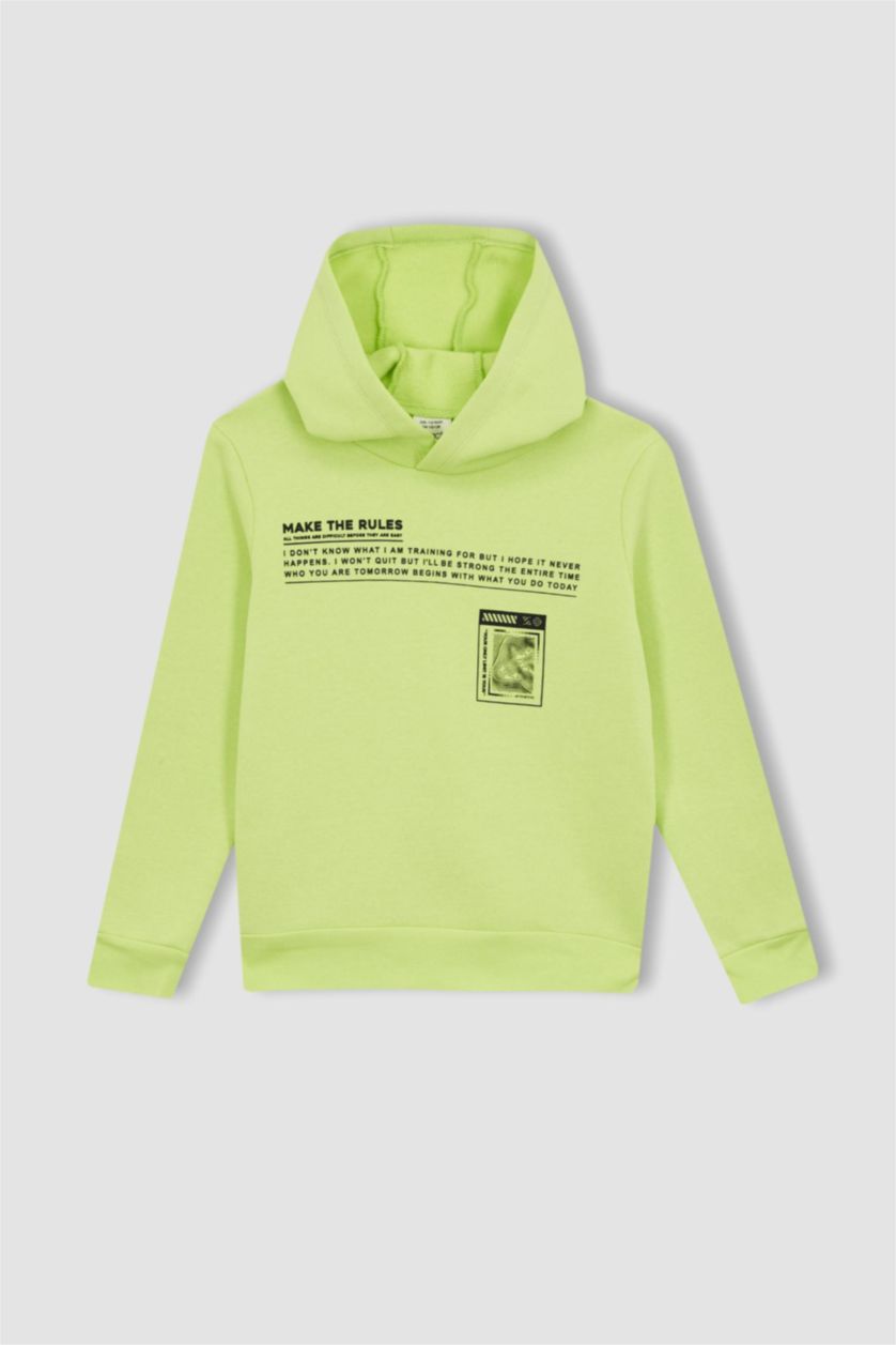 GARÇONS Vert Sweat À Capuche Regular Fit Pour Garçon