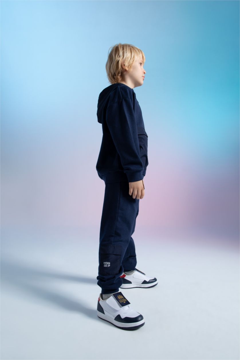 BOYS & TEENS Dark Blue Boys Cargo Pocket Tracksuit Bottoms