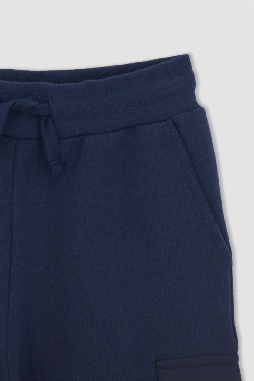 BOYS & TEENS Dark Blue Boys Cargo Pocket Tracksuit Bottoms