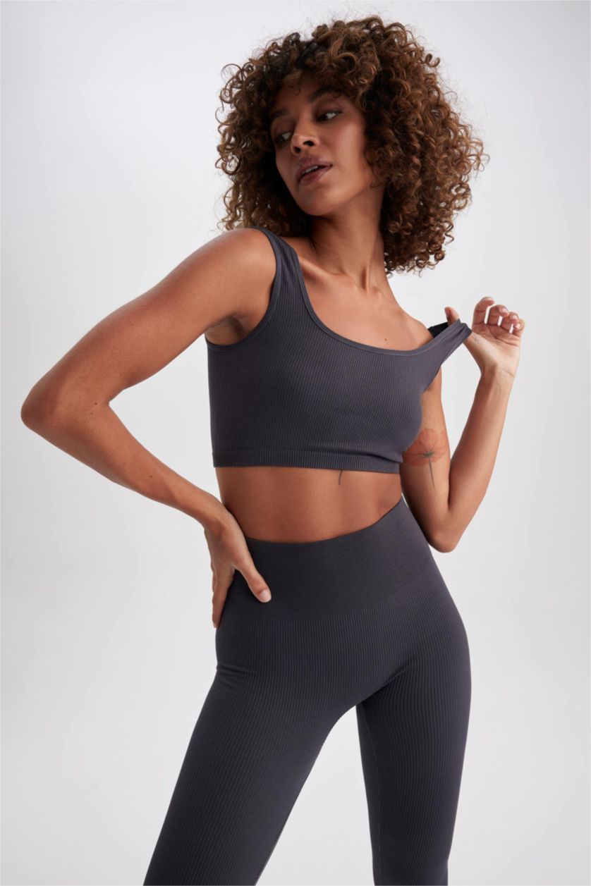 نساء أنثرا حمالة صدر برا رياضي بدون خياطة بياقة دائرية