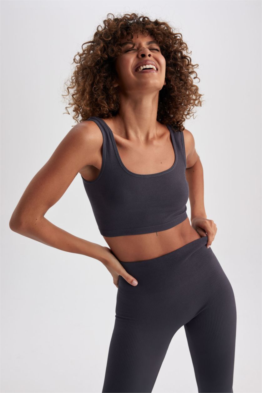 نساء أنثرا حمالة صدر برا رياضي بدون خياطة بياقة دائرية